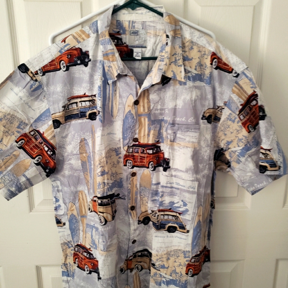 Mens American Fishing Tackle Co. 2X short sleeve button up shirt
